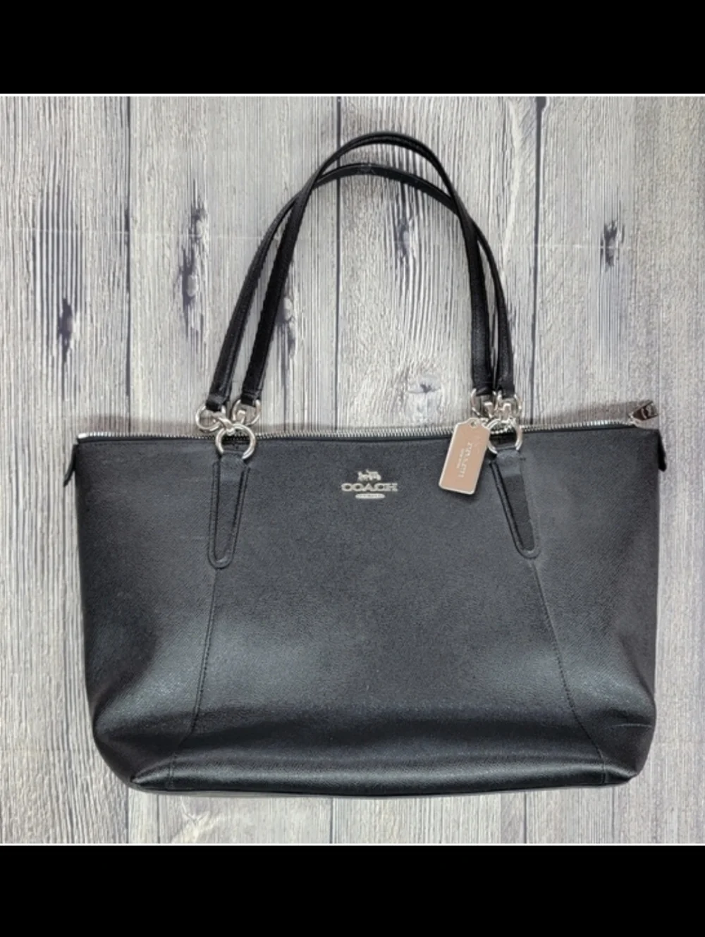 Coach Madison Hobo Black Leather Bag